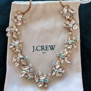 ✨J. Crew opalescent and crystal statement necklace
